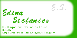 edina stefanics business card